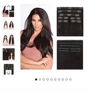 Cashmere Hair Clip-in Extensions - Seamless 16" - Dark Brown Color